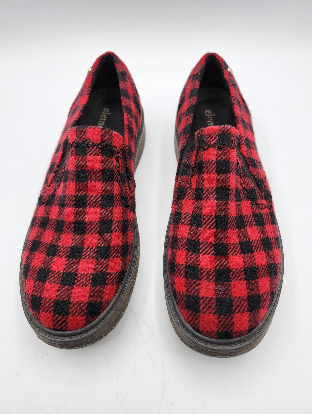 Women’s Red & Black Plaid Slip-On Loafers